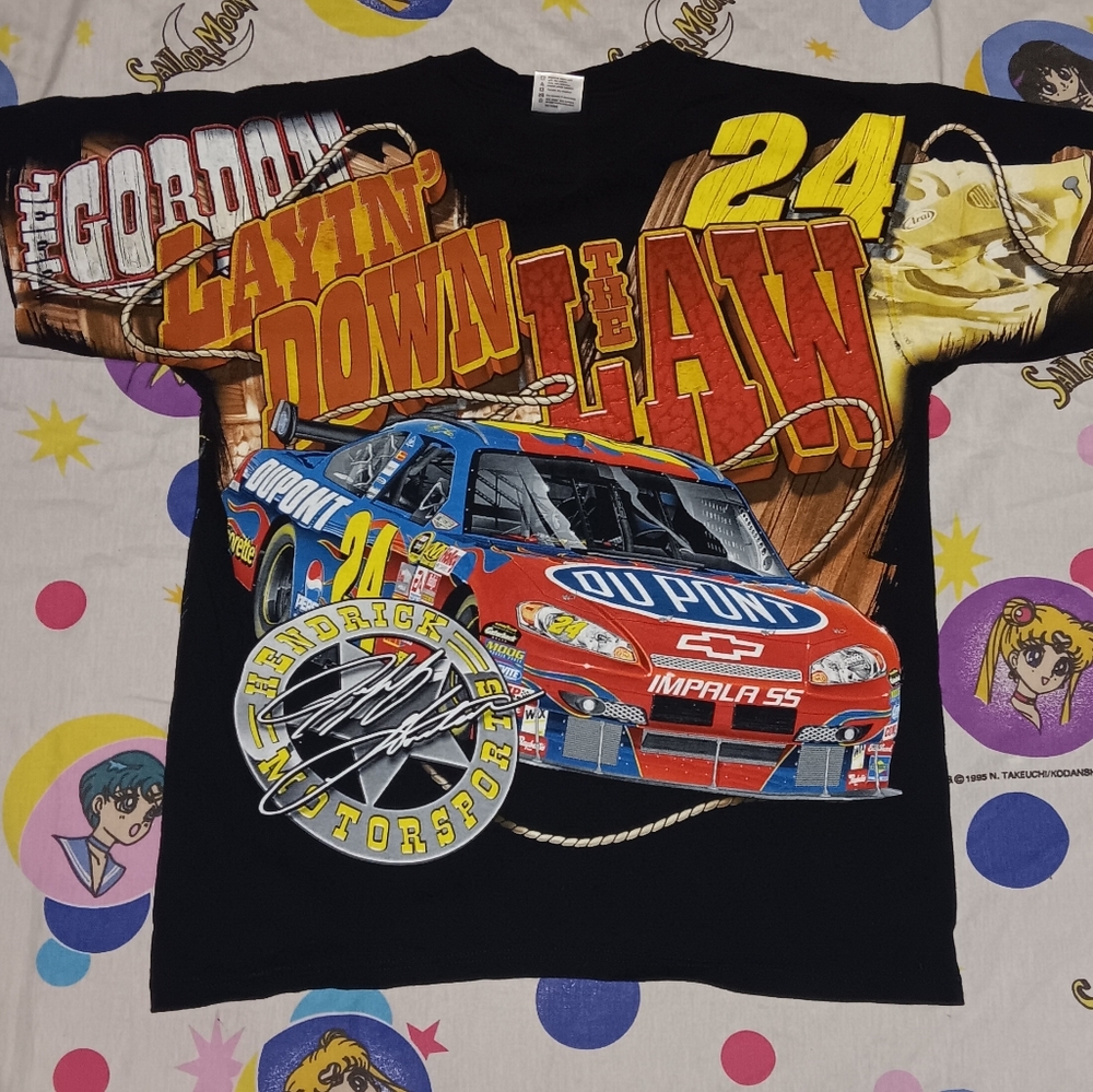Jeff Gordon All Over Print Nascar Shirt Vintage Y2K Tee